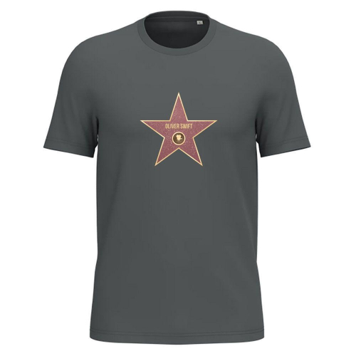 T-Shirt Herren Walk-of-Fame-Stern 100 % Bio-Baumwolle T-Shirt Herren Walk-of-Fame-Stern 100 % Bio-Baumwolle
