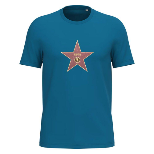 T-Shirt Herren Walk-of-Fame-Stern 100 % Bio-Baumwolle T-Shirt Herren Walk-of-Fame-Stern 100 % Bio-Baumwolle