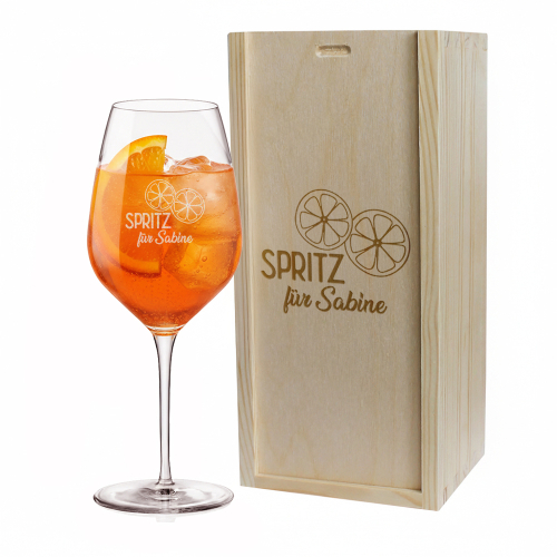 Spritzglas mit Namen graviert Spritzglas mit Namen graviert
