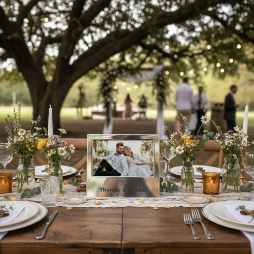 Bilderrahmen zur Hochzeit mit Gravur Bilderrahmen zur Hochzeit mit Gravur