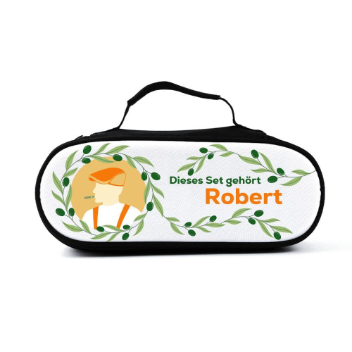 Personalisierte Tasche für Boule-Kugeln Baskenmütze Personalisierte Tasche für Boule-Kugeln Baskenmütze