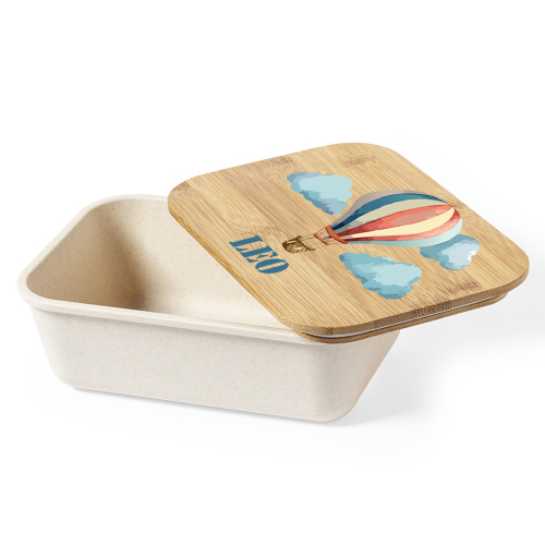 Brotdose mit Heißluftballon und Name Brotdose mit Heißluftballon und Name