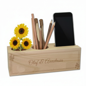 Gravierter Schreibtisch-Organizer Liebe Gravierter Schreibtisch-Organizer Liebe