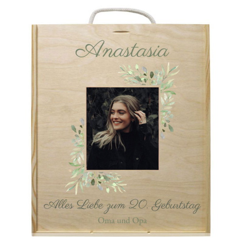 Holzkiste Champagner-Set Holzkiste Champagner-Set