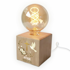 Filament-Glühbirnenlampe bedruckt Taufe Filament-Glühbirnenlampe bedruckt Taufe