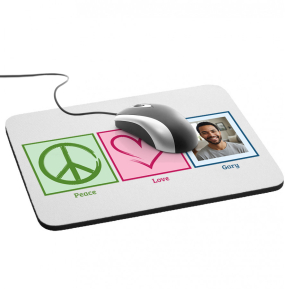 Mousepad Peace & Love Foto Mousepad Peace & Love Foto