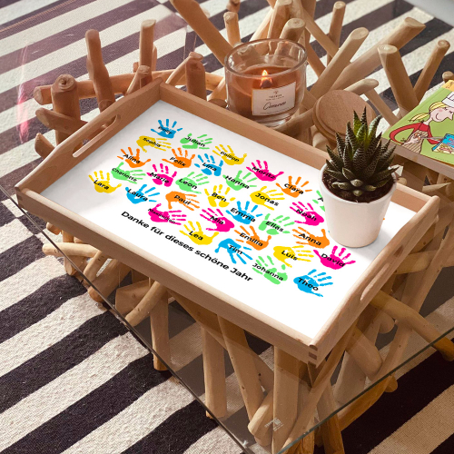 Personalisierte Kinderhände Platte Personalisierte Kinderhände Platte
