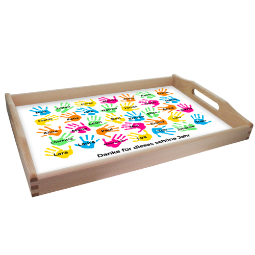 Personalisierte Kinderhände Platte Personalisierte Kinderhände Platte