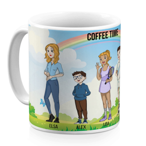 Personalisierte Tasse Manga Familie Personalisierte Tasse Manga Familie