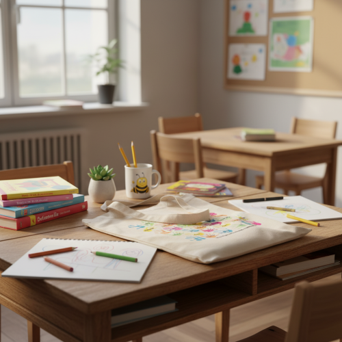 Tragetasche Bunte Handabdrücke Tragetasche Bunte Handabdrücke