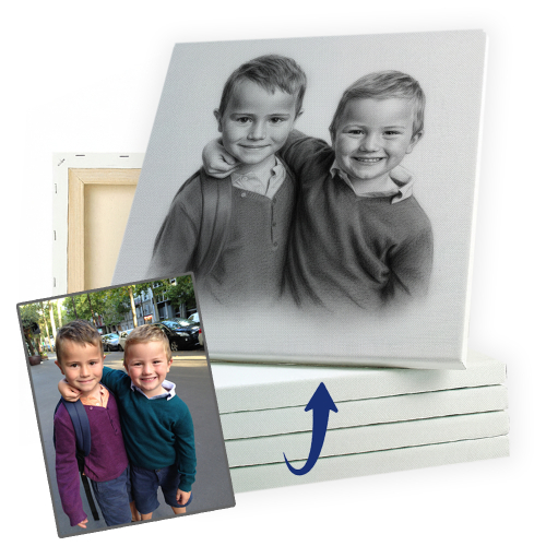 Porträt Stil Kohlezeichnung Kinder Porträt Stil Kohlezeichnung Kinder