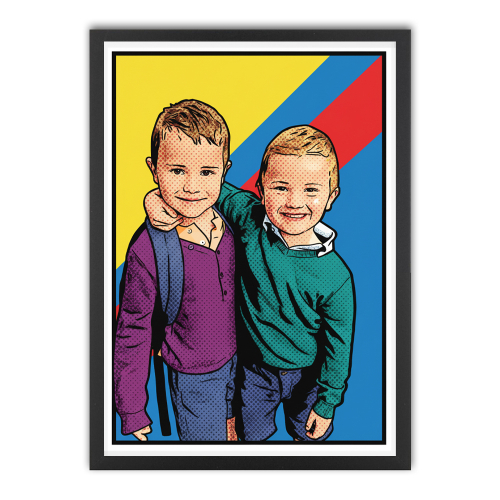 Pop-Art-Comics-Porträt nach einem Foto Pop-Art-Comics-Porträt nach einem Foto