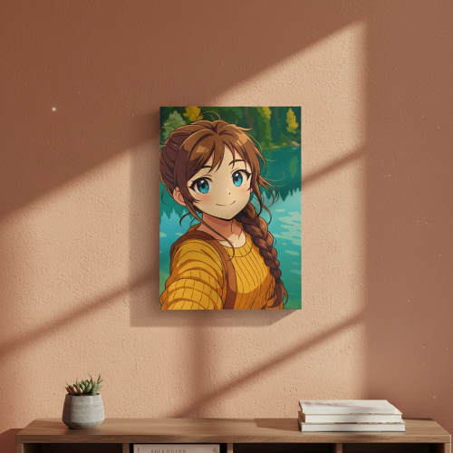 Manga-Stil-Porträt nach einem Foto Manga-Stil-Porträt nach einem Foto