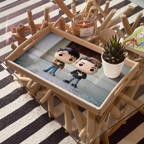 Porträt einer stilisierten Vinylfigur basierend auf einem Foto Porträt einer stilisierten Vinylfigur basierend auf einem Foto