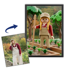 Porträt im Spielzeugstil, personalisiert aus einem Foto Porträt im Spielzeugstil, personalisiert aus einem Foto