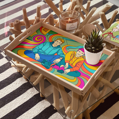 Psychedelisches Porträt aus einem Foto Psychedelisches Porträt aus einem Foto