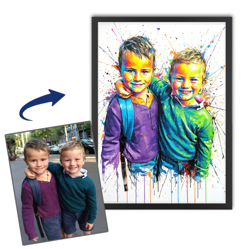 Street-Art-Porträt aus einem Foto Street-Art-Porträt aus einem Foto