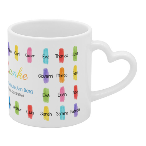 Personalisierte Tasse Buntstift-Motiv Personalisierte Tasse Buntstift-Motiv