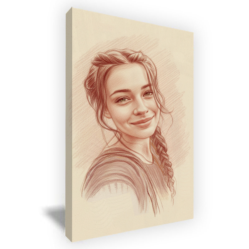 Sanguine-Porträt nach einem Foto Sanguine-Porträt nach einem Foto