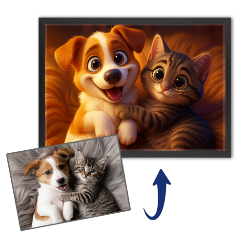 Tierporträt im Stil eines 3D-Animationsfilms Tierporträt im Stil eines 3D-Animationsfilms