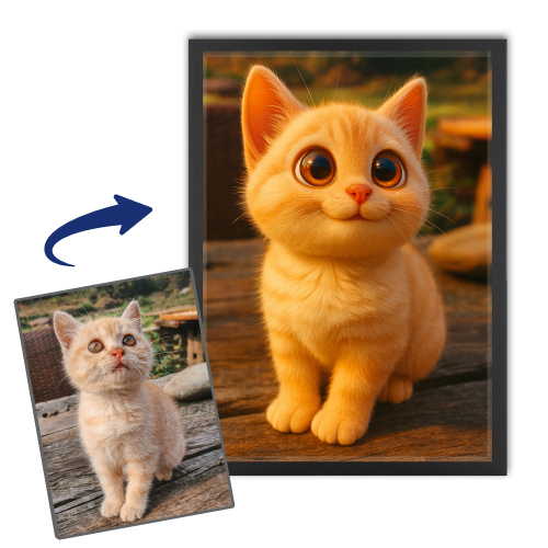 Tierporträt im Stil eines 3D-Animationsfilms Tierporträt im Stil eines 3D-Animationsfilms