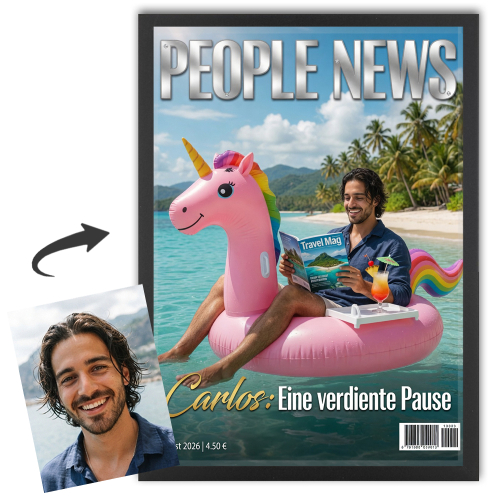 Von KI generiertes People-News-Magazincover Von KI generiertes People-News-Magazincover
