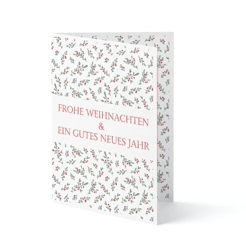 Weihnachtskarte Rote Beeren Weihnachtskarte Rote Beeren
