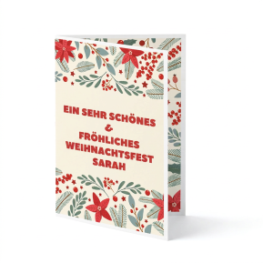 Weihnachtskarte | Weihnachtsstern Weihnachtskarte | Weihnachtsstern