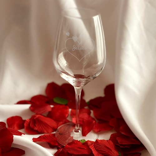 Weinglas mit Holzkiste Pfeil Weinglas mit Holzkiste Pfeil