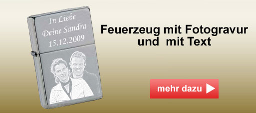 Feuerzeug mit Fotogravur
