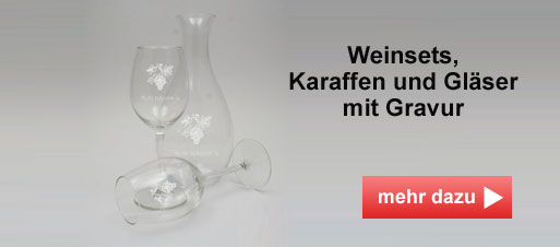Glasartikel mit Gravur