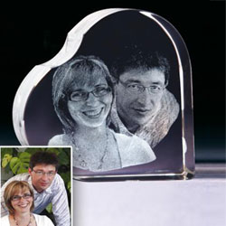 3D Portrait in Herz-Glas