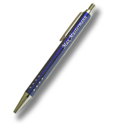 Druckkugelschreiber Slim Blau