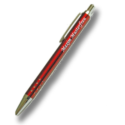Druckugelschreiber Slim Rot