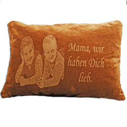 Foto-Kissen mit Wunschgravur