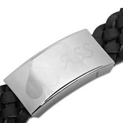 Lederarmband mit Gravurplatte II