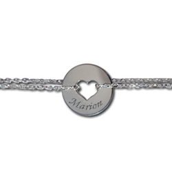 Armband Herz mit Silberkette