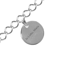 Armband Silber Kreis mit Gravur
