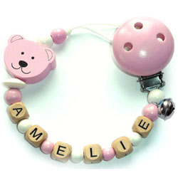 Schnullerkette B�rchen Babyrosa