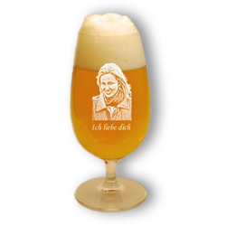 Bierglas 0,3l mit Fotogravur