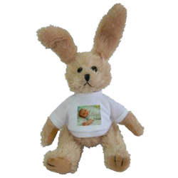 Pl�sch Hase mit Foto