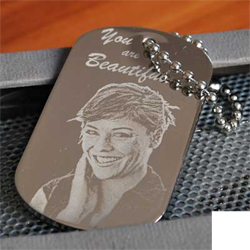 Dogtag Edelstahl mit Fotogravur