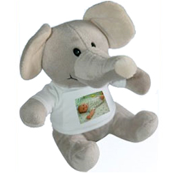 Pl�sch Elefant mit Foto