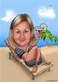 Bikini mit Cocktail