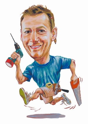 Handwerker im Laufschritt