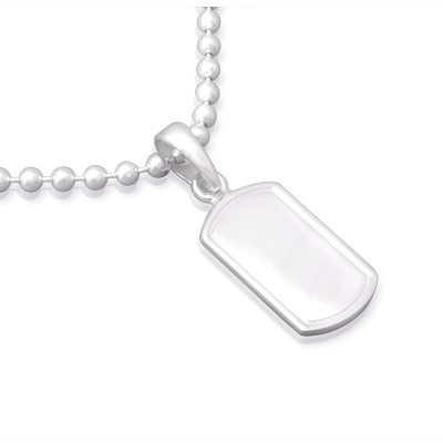 Halskette Dog-Tag silber