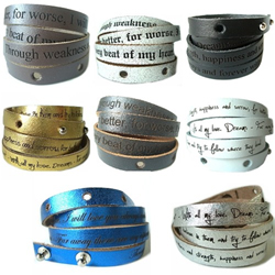 Lederarmband Surfer Style mit Gravur