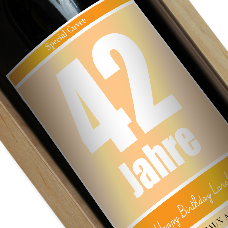 Personalisierte Weinflasche zum Geburtstag, ein persönliches Geschenk
