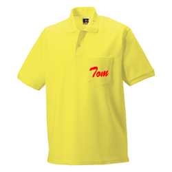 Poloshirt mit Brusttasche bestickt