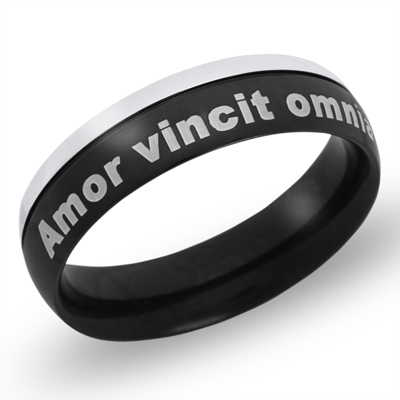 Ring Edelstahl Mit Lasergravur - 9112